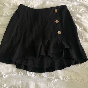 Black mini skirt